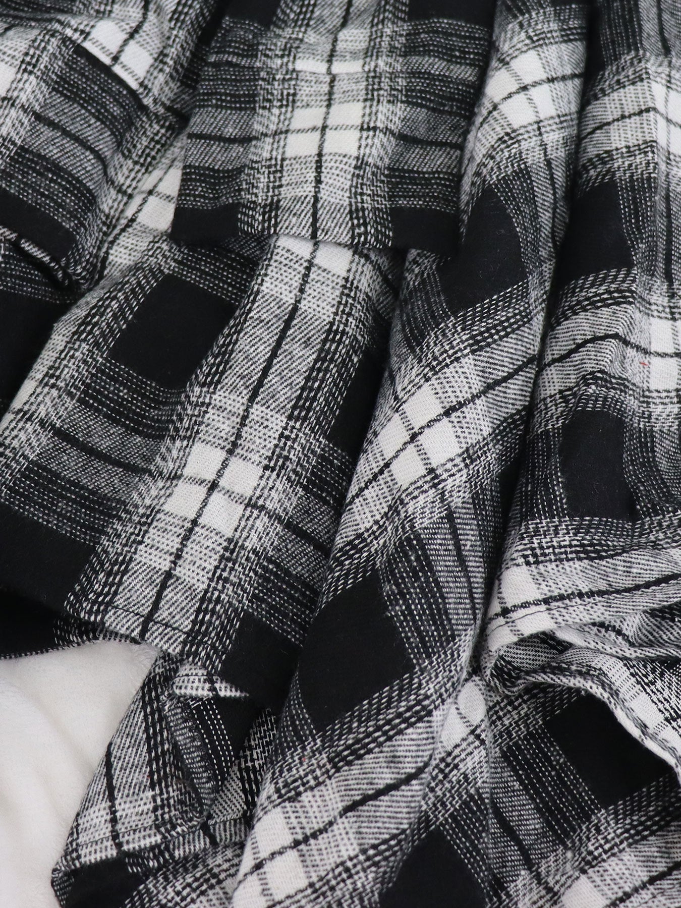 High-Waist Patchwork Asymmetrical Plaid Skirt 19