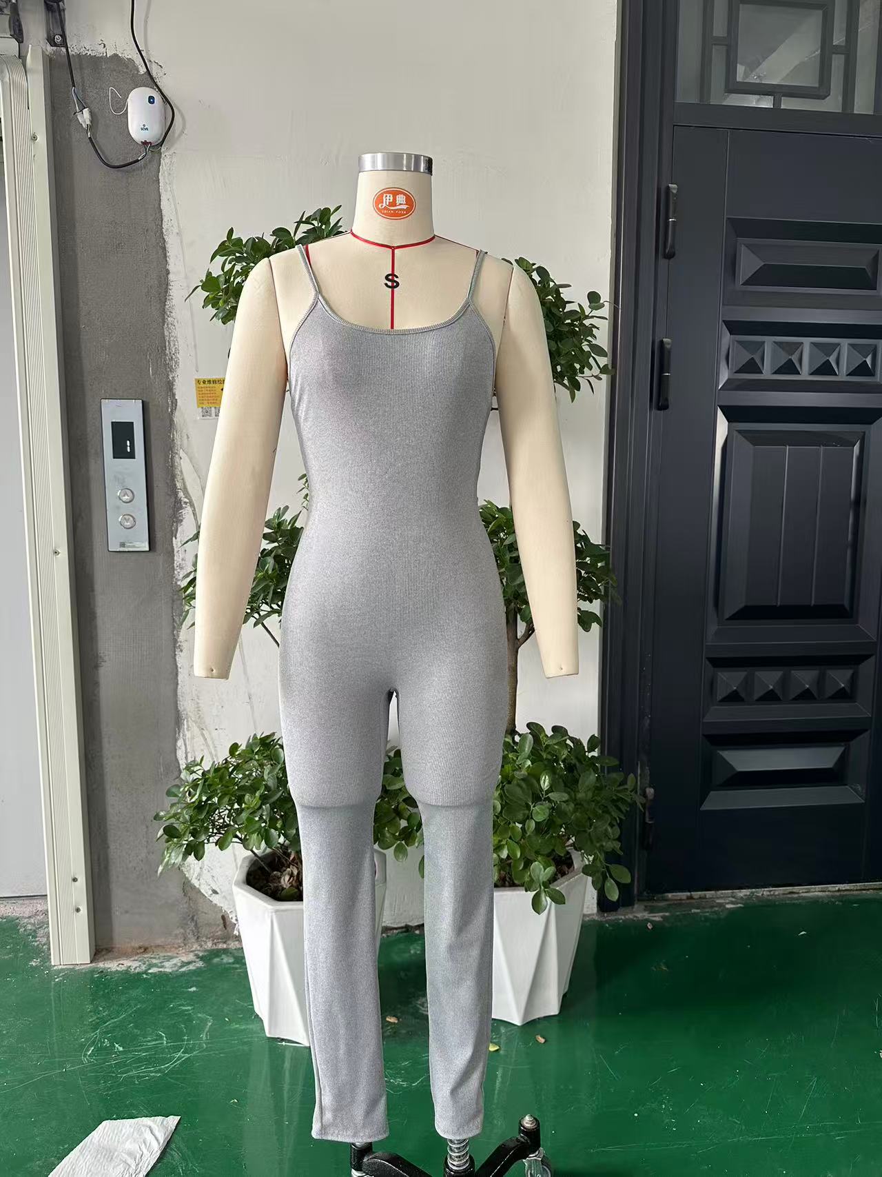 Low Back Sexy Tight Fitting Strap Jumpsuit Women's Clothing 12