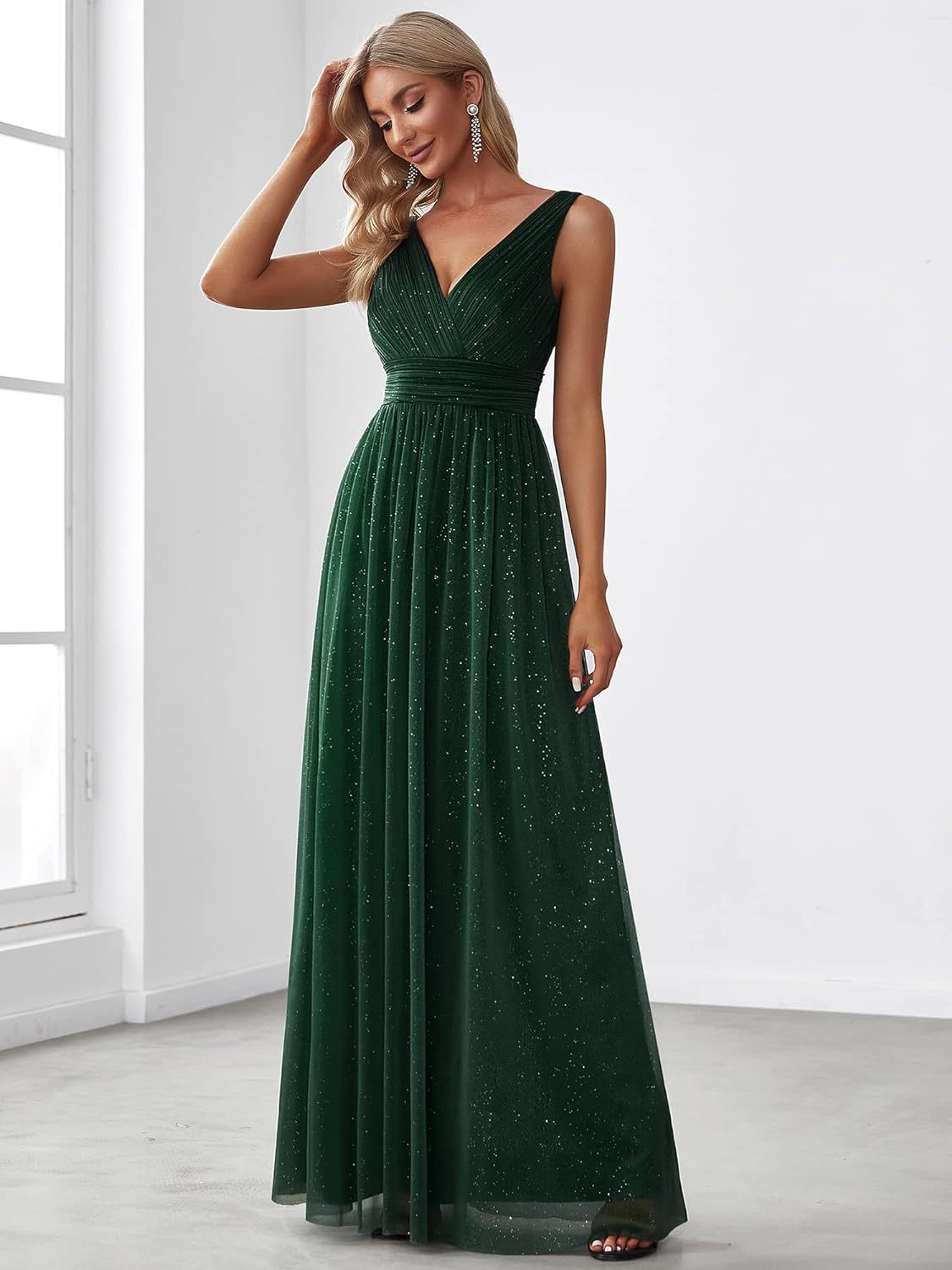 Elegant Sexy V-Neck Low Back Evening Dress Formal Party Gown（Processing time need 3-6 days） 7