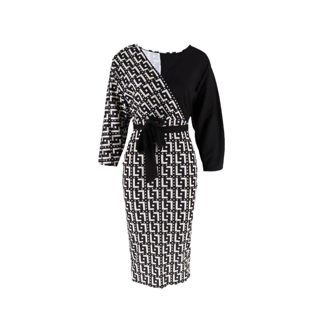 Women v-neck long-sleeved lace dress 6