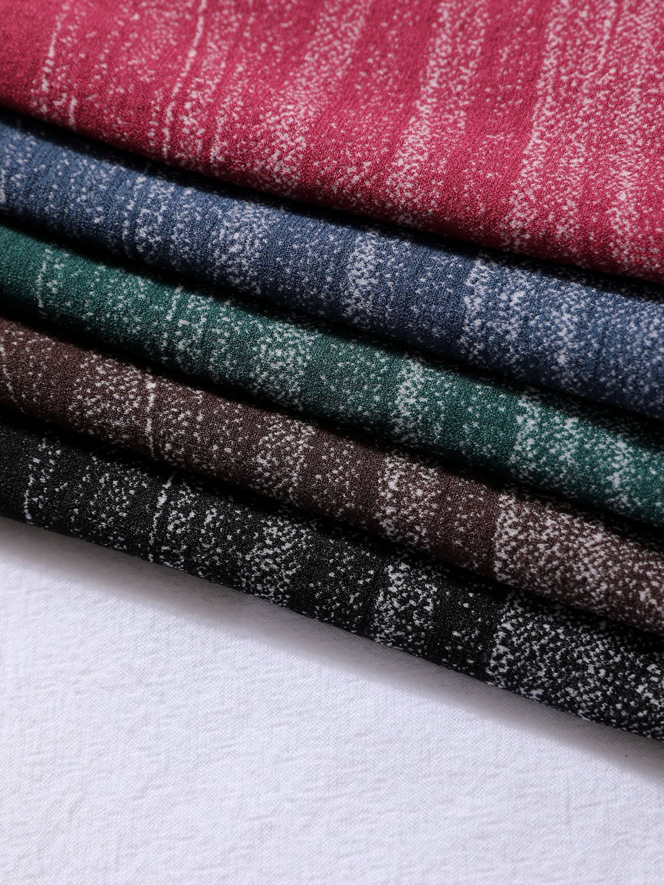 Seamless Simulated Denim Pattern Print Outdoor Wear High Stretch Mid-Rise Women's Square Leg Shorts 15