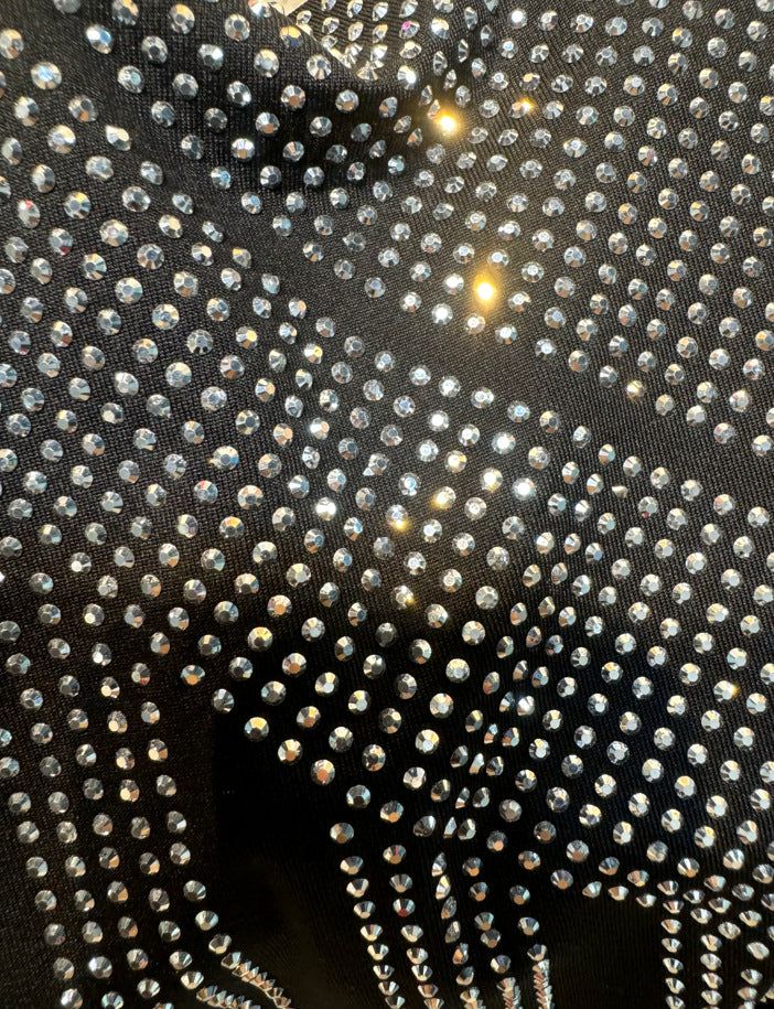 Women sexy beaded suspender elastic bodycon dress 9