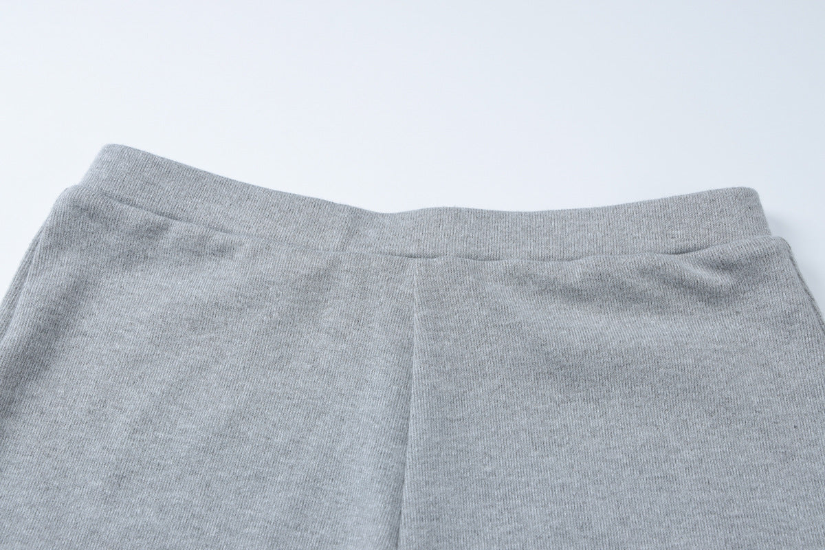 Fashion Women's Autumn Turndown Collar Long Sleeve Zipper Top Tight Fitting Shorts Two Piece Set 7