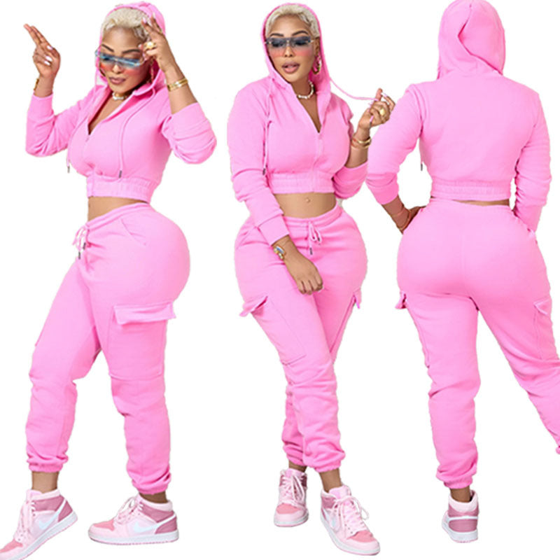 Autumn And Winter Women's Casual Hoodies Pants Two-Piece Set 6