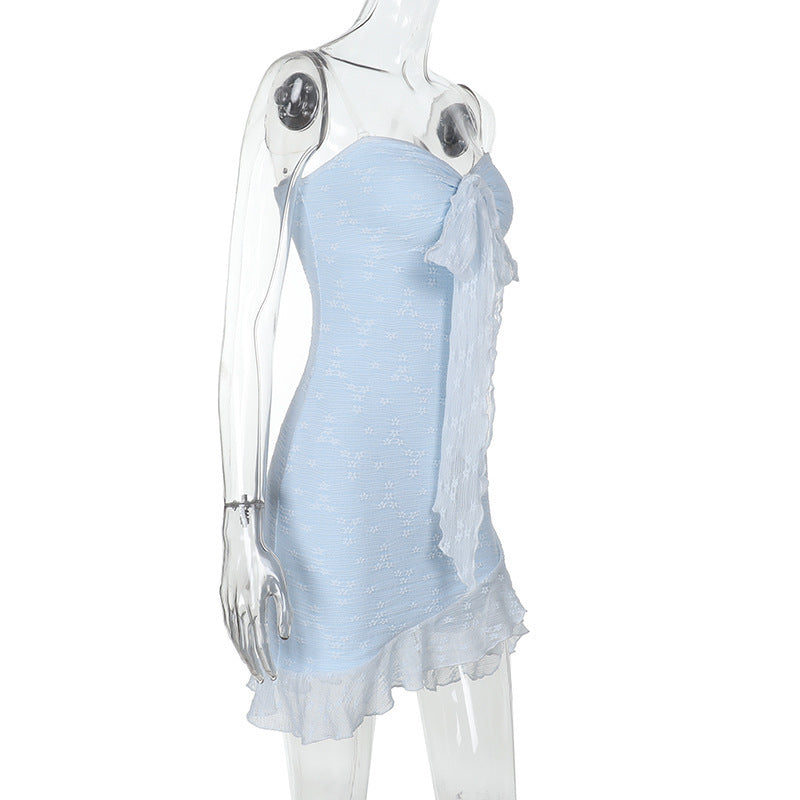 Strapless Transparent Strap Mini Dress 8