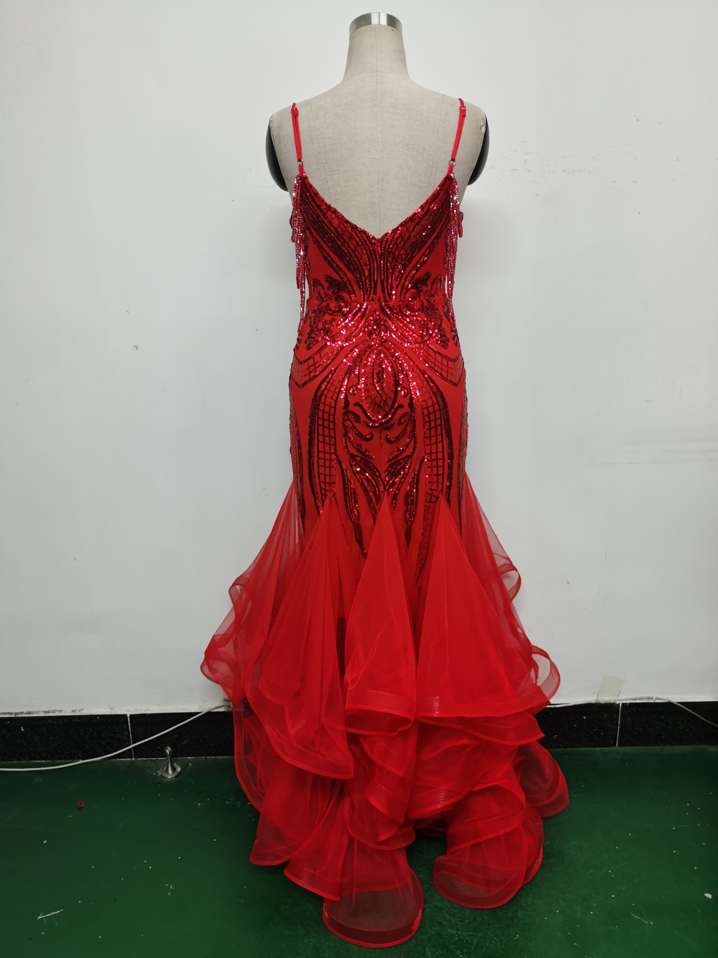 Sequin Patchwork Mesh Luxury Evening Dress 31