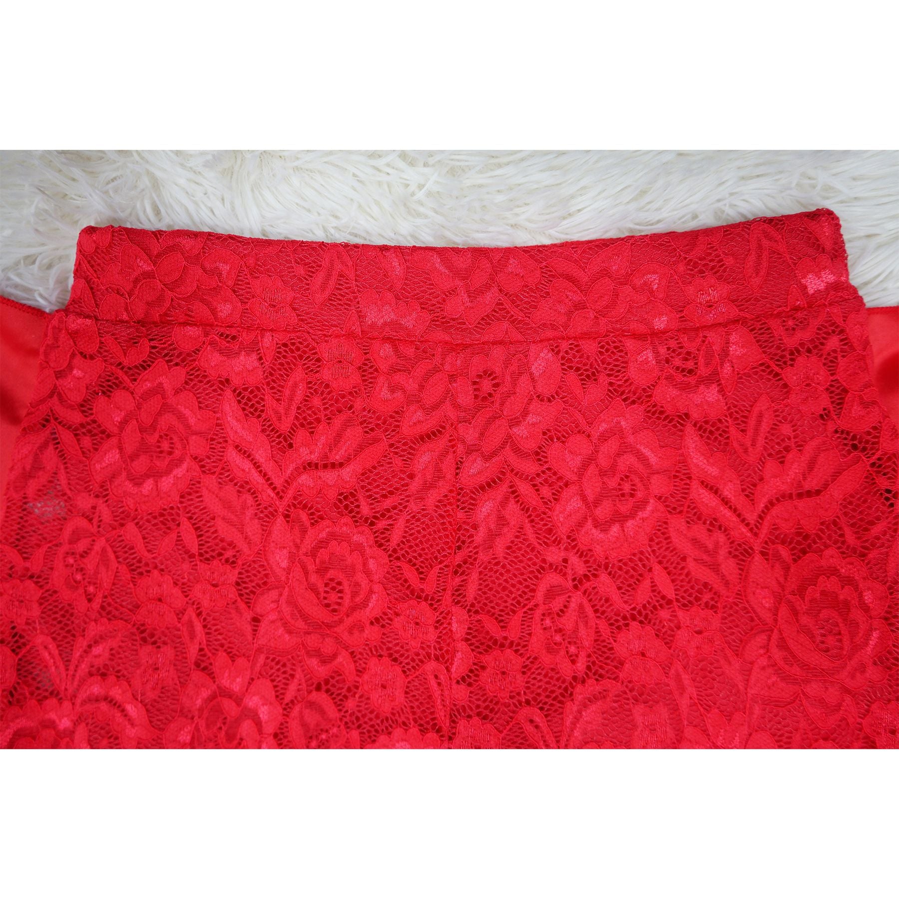 Fashion Women's Sexy high waist Ruffle See-Through Lace Pants 6