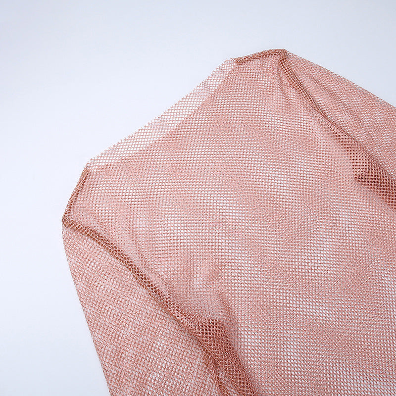 Furry Long Sleeve See-Through Mesh Fashion Trend Sexy Women's Nightclub  Dress 18