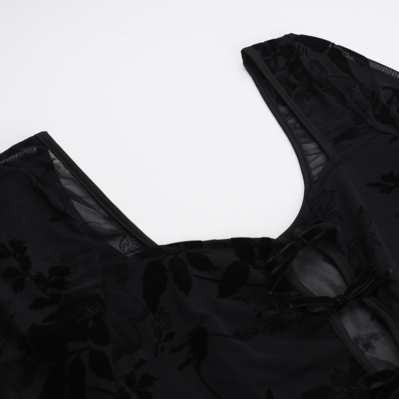 Women Sexy Hollow Mini Bodycon Dress 6