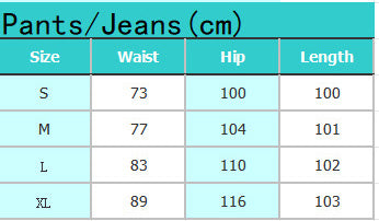 Ladies Straight Loose Patchwork Straight-Leg Wide Leg Denim Pants 7