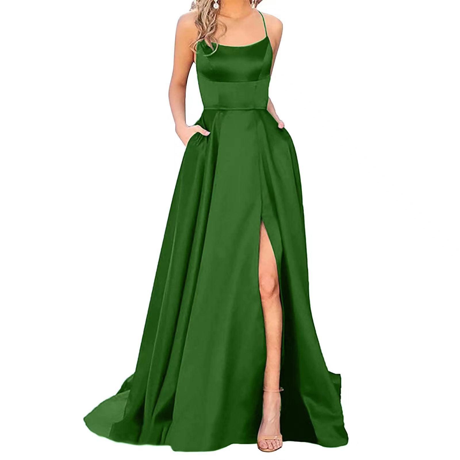 Solid Color Bridesmaid Dresses Long Maxi Dress Slim Fit Off Shoulder Bridesmaid Evening Dress 16