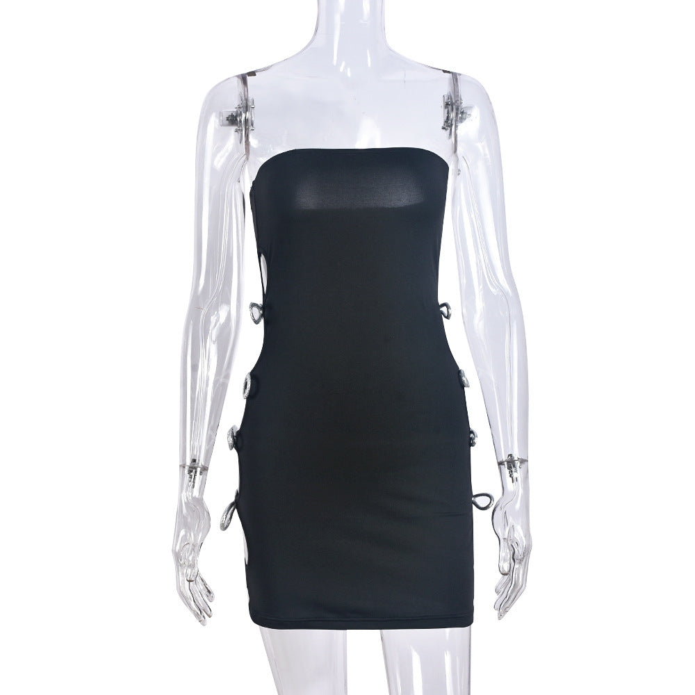 Women's Summer Sexy Cut-Out Strapless Bodycon Dress 5