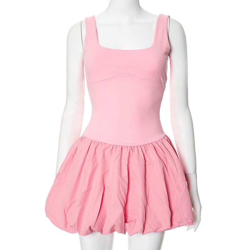 Women Summer Solid Sleeveless Dress 20