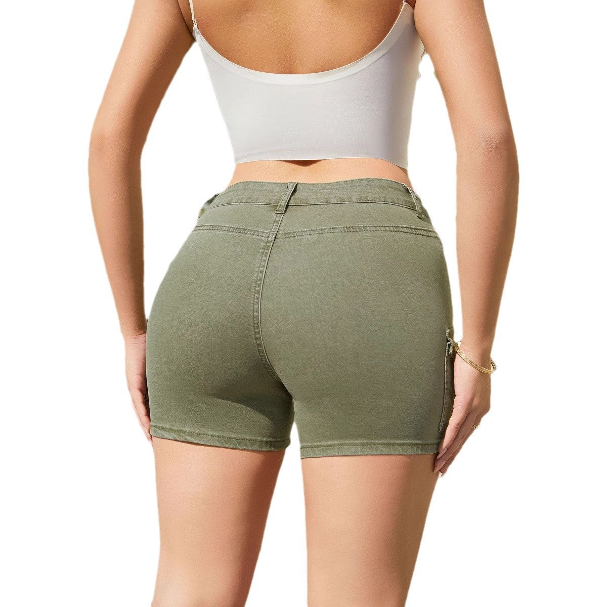 Mid-Waist Women's Denim Loose Women's Shorts 8