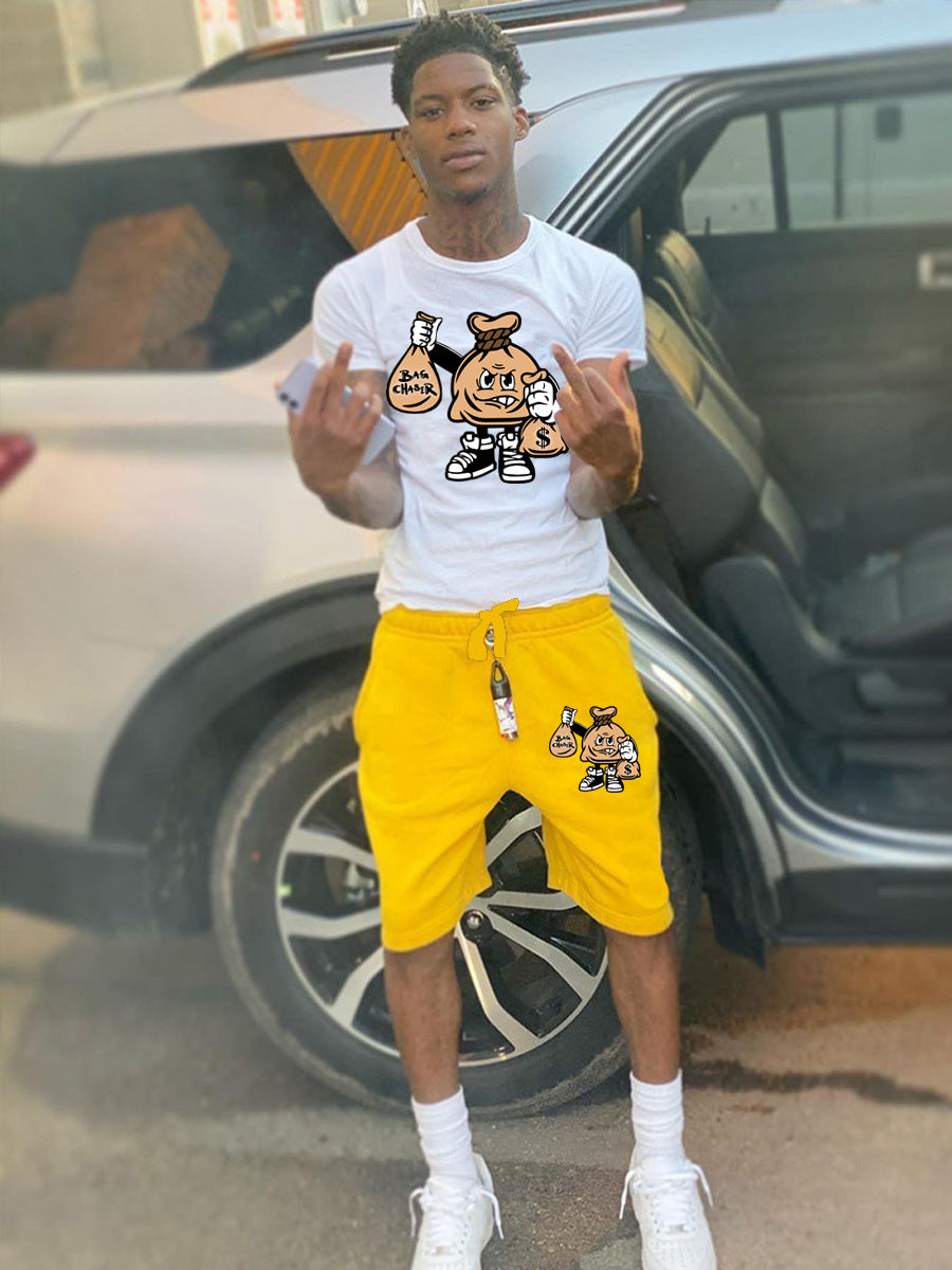 Men's Summer Print T-Shirt Set