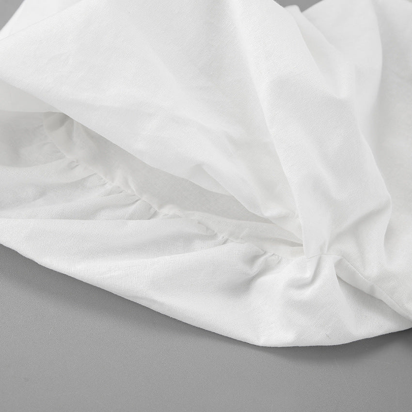 Women Early Spring V-neck Puff Sleeve Dress 20