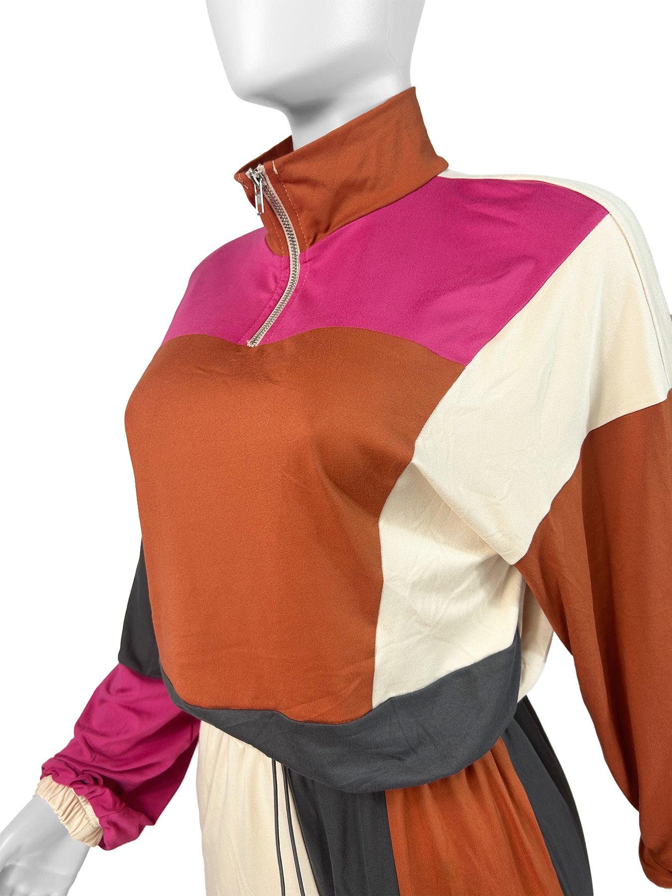 Sports Casual Women's Colorblocked Slim Waist Two-Piece Pants Set 8