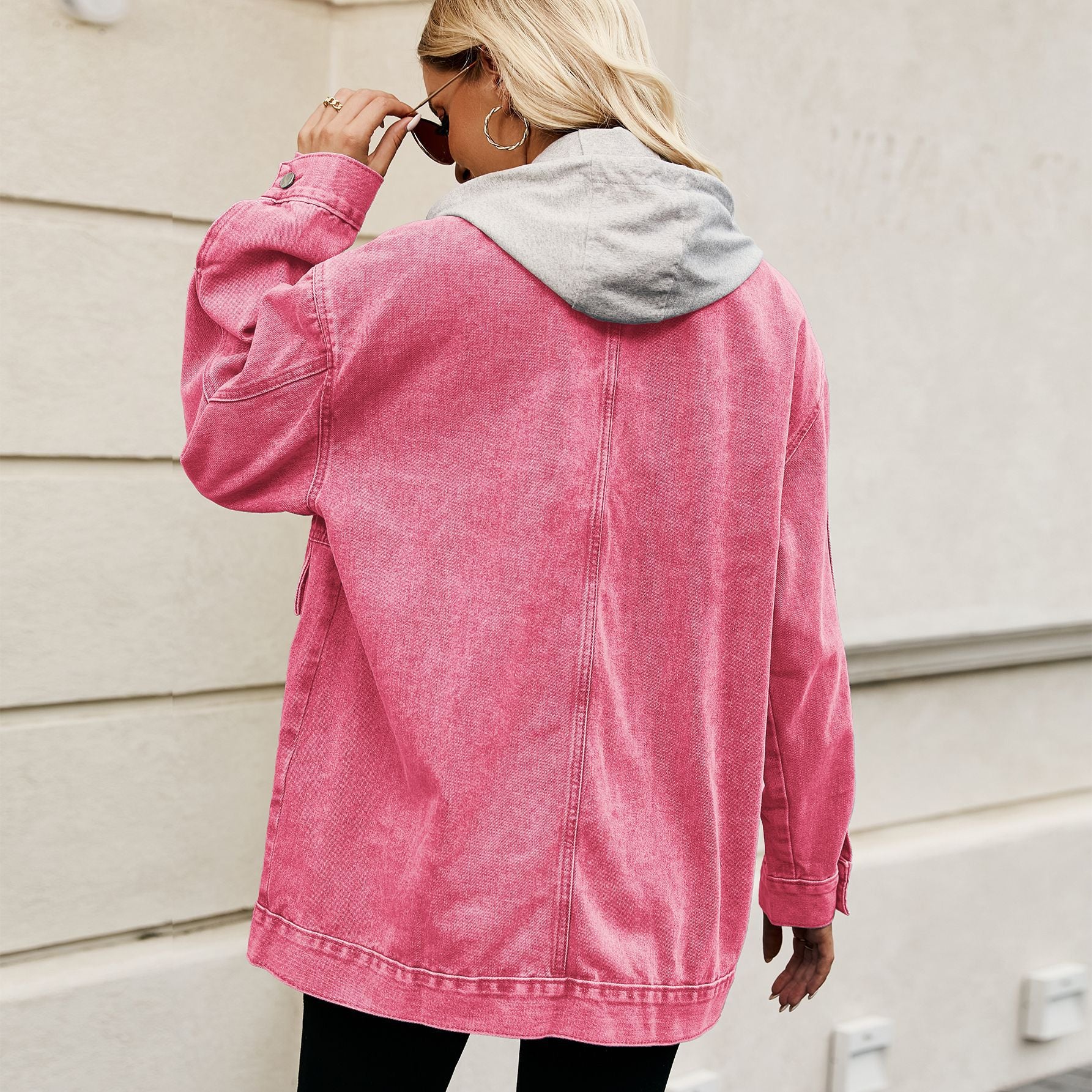 Women Retro Classic Loose Denim Casual Jacket 23