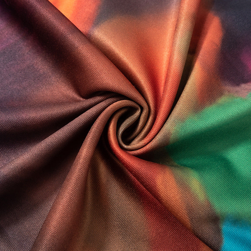 Women's Summer Casual Painted Print Slim Bodycon Maxi Skirt 15