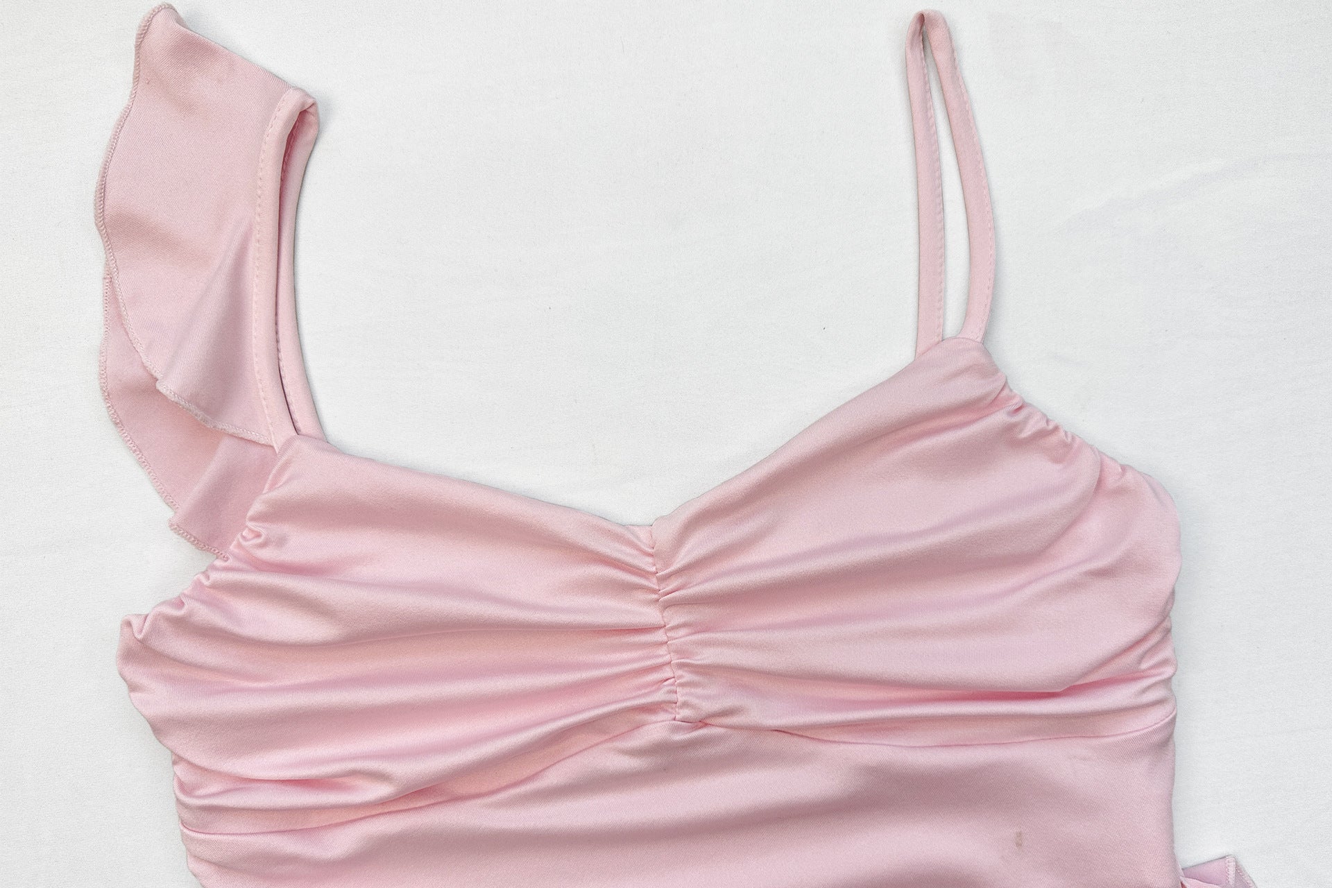 Sexy Draped Strap Bodycon Ruffle Two-Piece Skirt Set 11