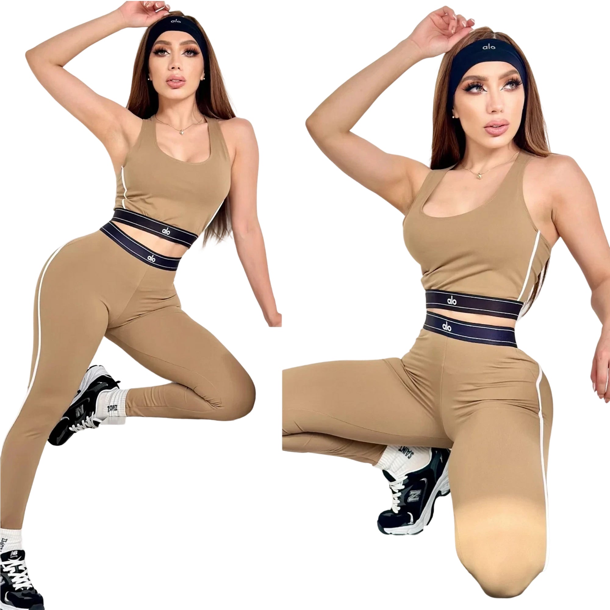 Women summer yoga sports vest and Pants two-piece set 9