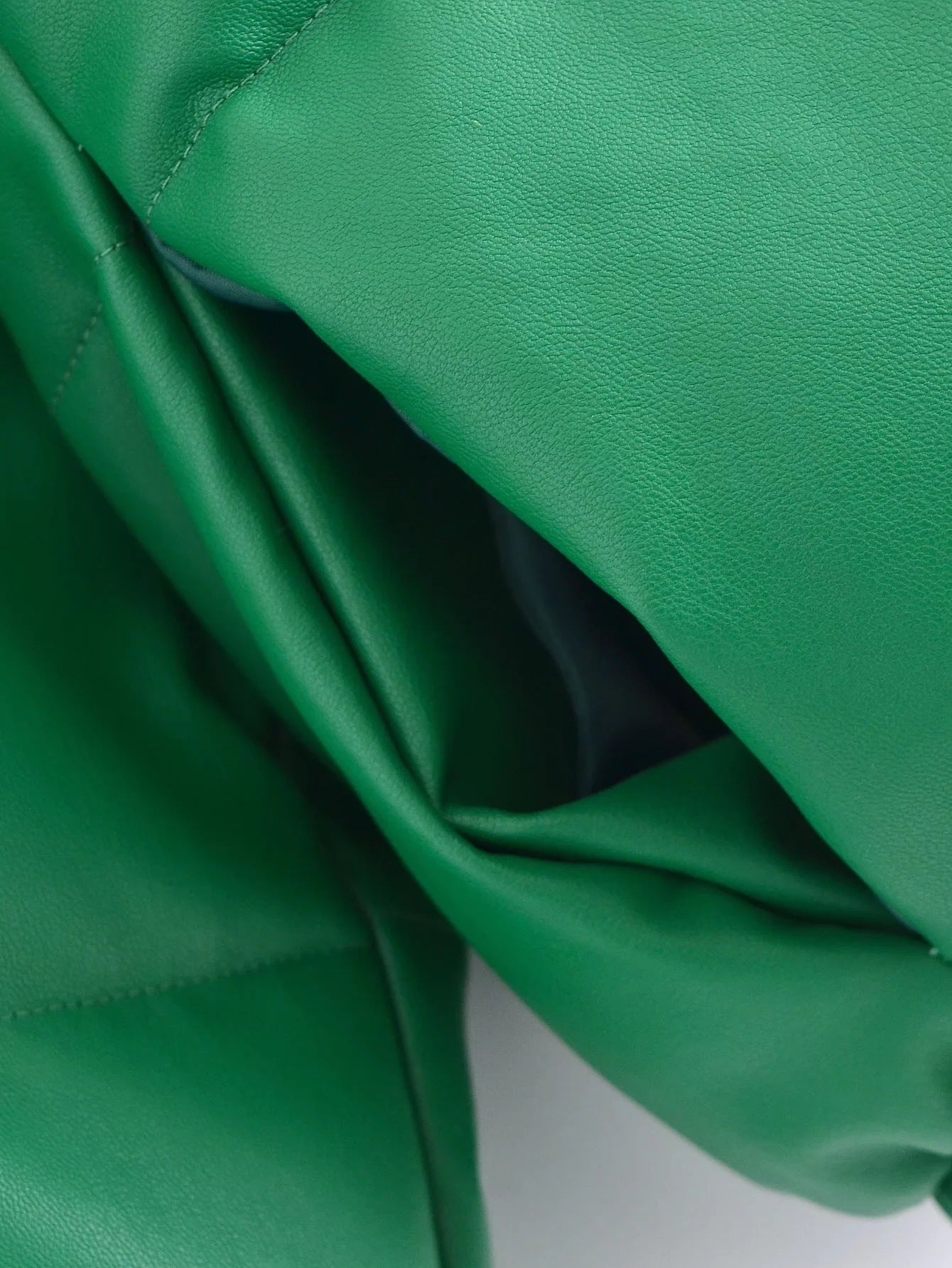 Leather Casual solid color leather cotton-padded Stand Collar jacket 22