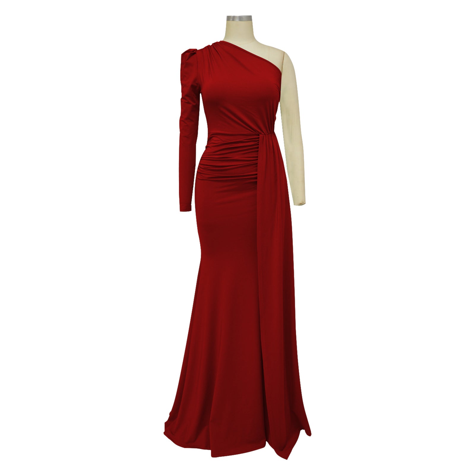 Women Slash Shoulder Maxi Dresses Evening Gowns 16
