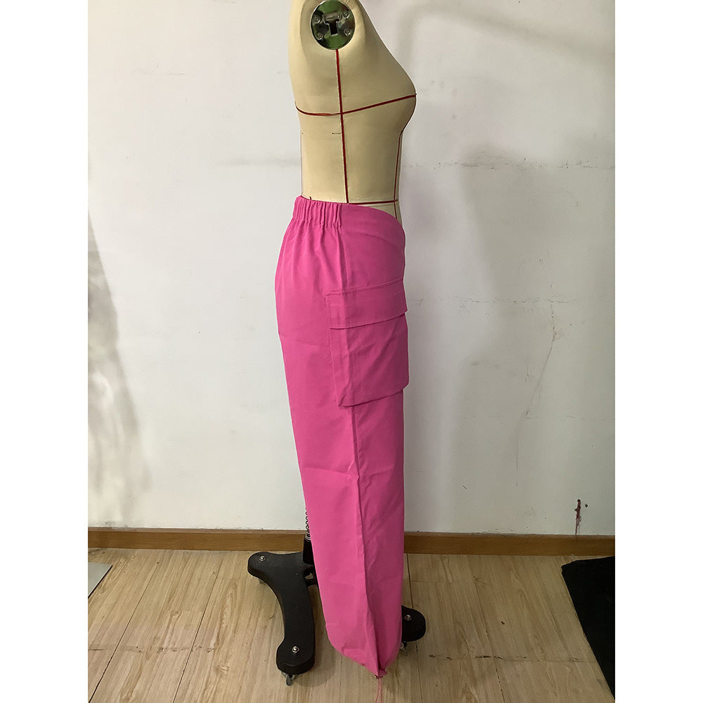 Women Casual Cargo Wide Leg Pants 7