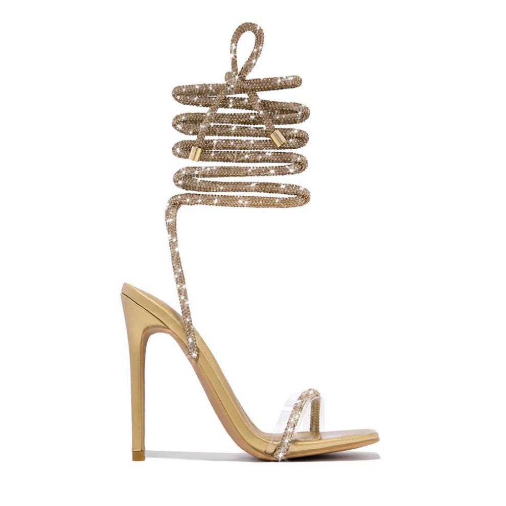 High-heeled Lace-Up strappy high-heeled shoes Roman stiletto open-toed sandals heels 14