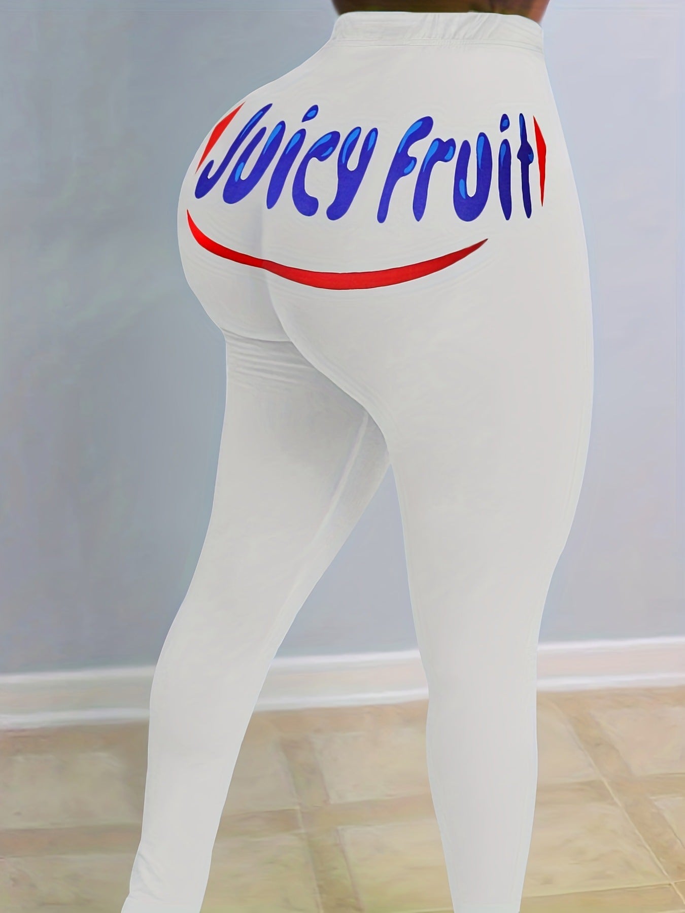 Casual Tight Fitting Letter Printed Trousers Yoga Pants 20