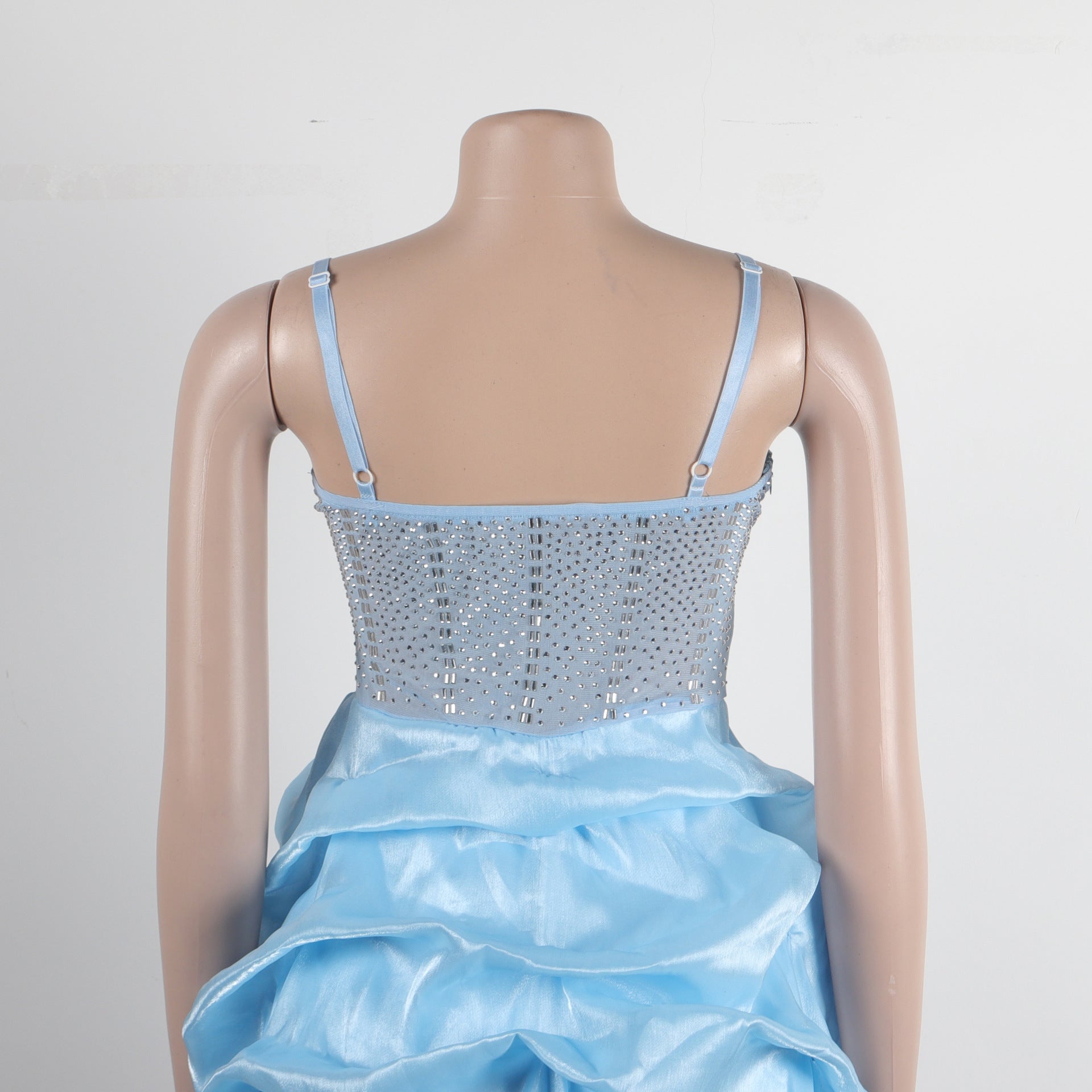 Women Sexy Beaded Stretch Camisole Cascading Ruffles Dress Tutu 72