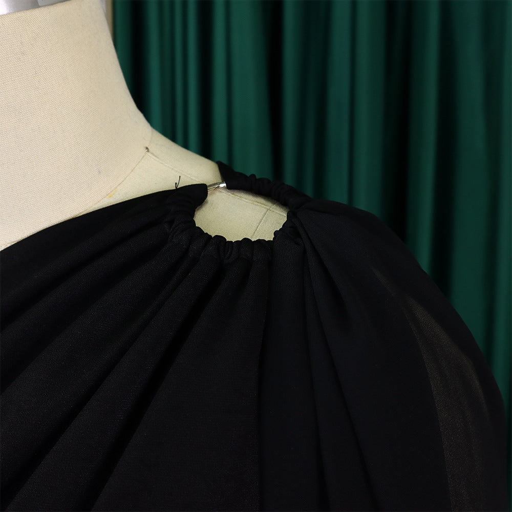 African Women's Solid Color Sexy One Shoulder Formal Party Fashion Jumpsuit 43