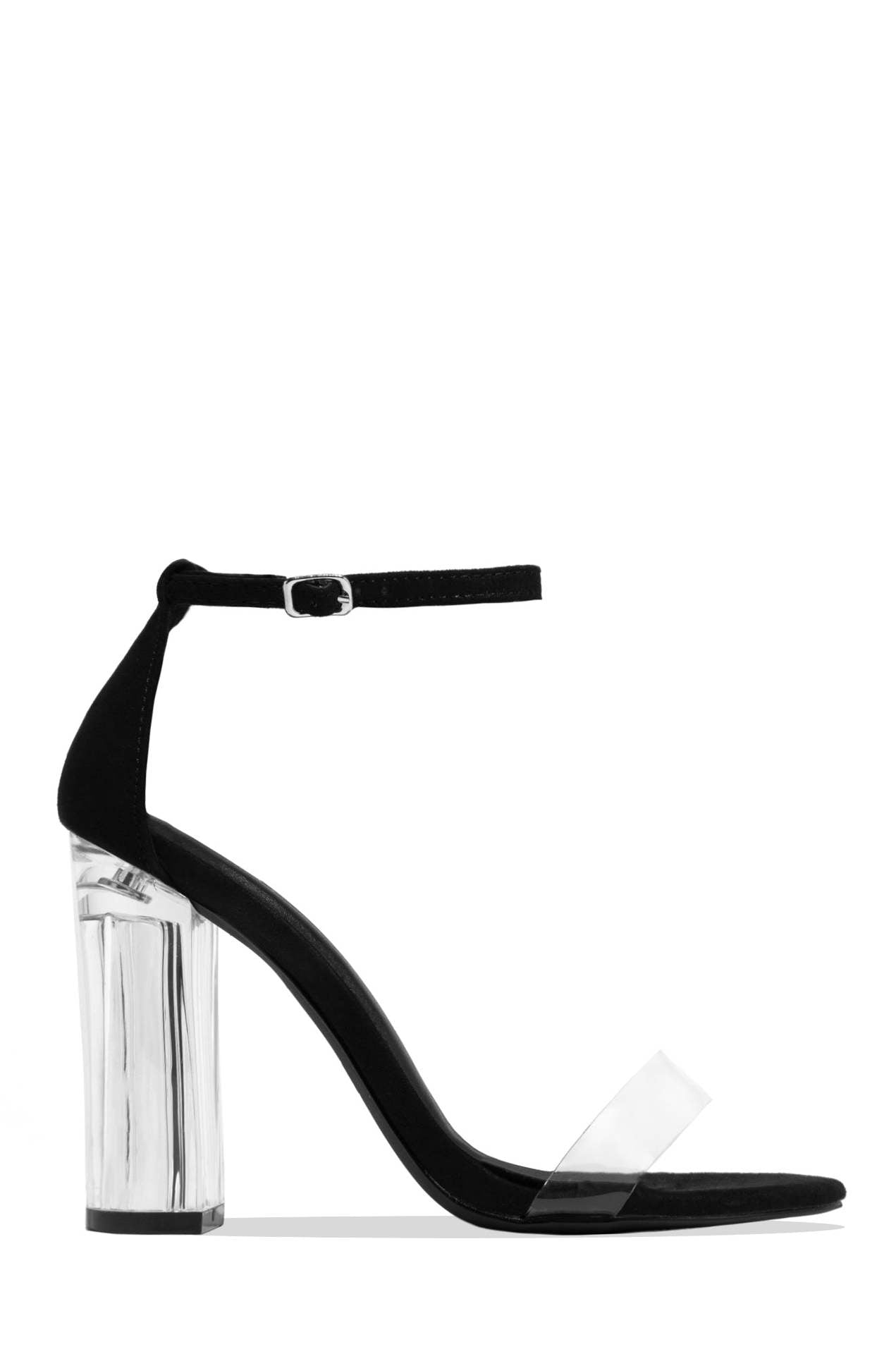 High-Heeled Fashion Sandals Summer Round Toe Thick Heel One-Line Buckle Sandals