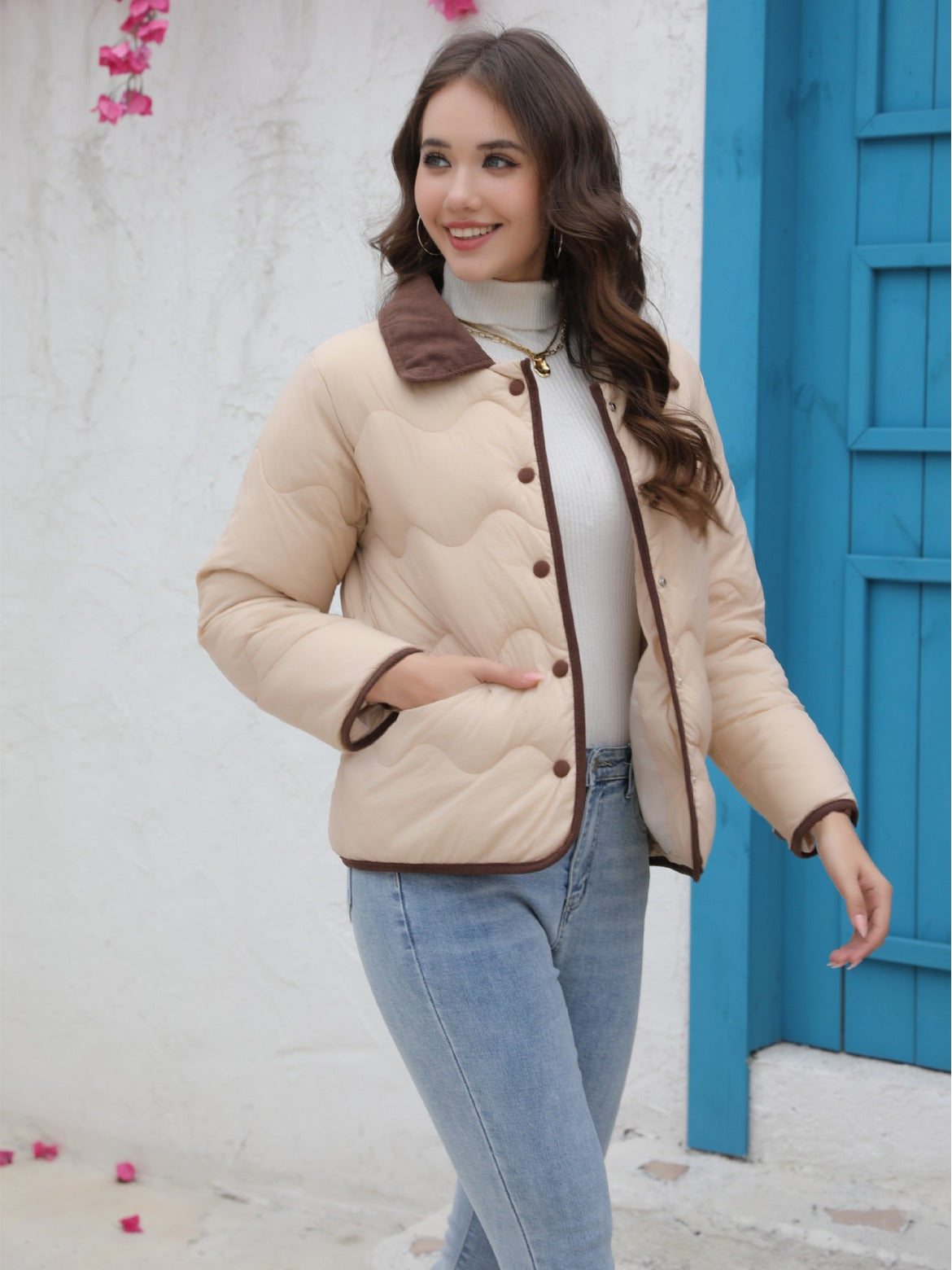 Cotton Padded Coat Spring And Autumn Fashion Women's Jacket 5