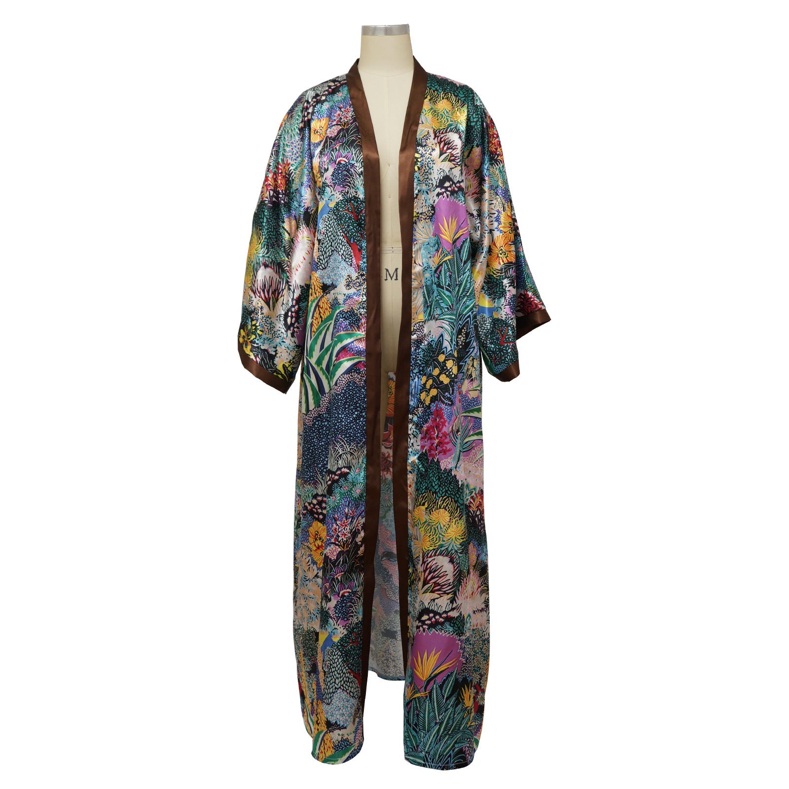 Women Casual Long Sleeve Print Robe 37