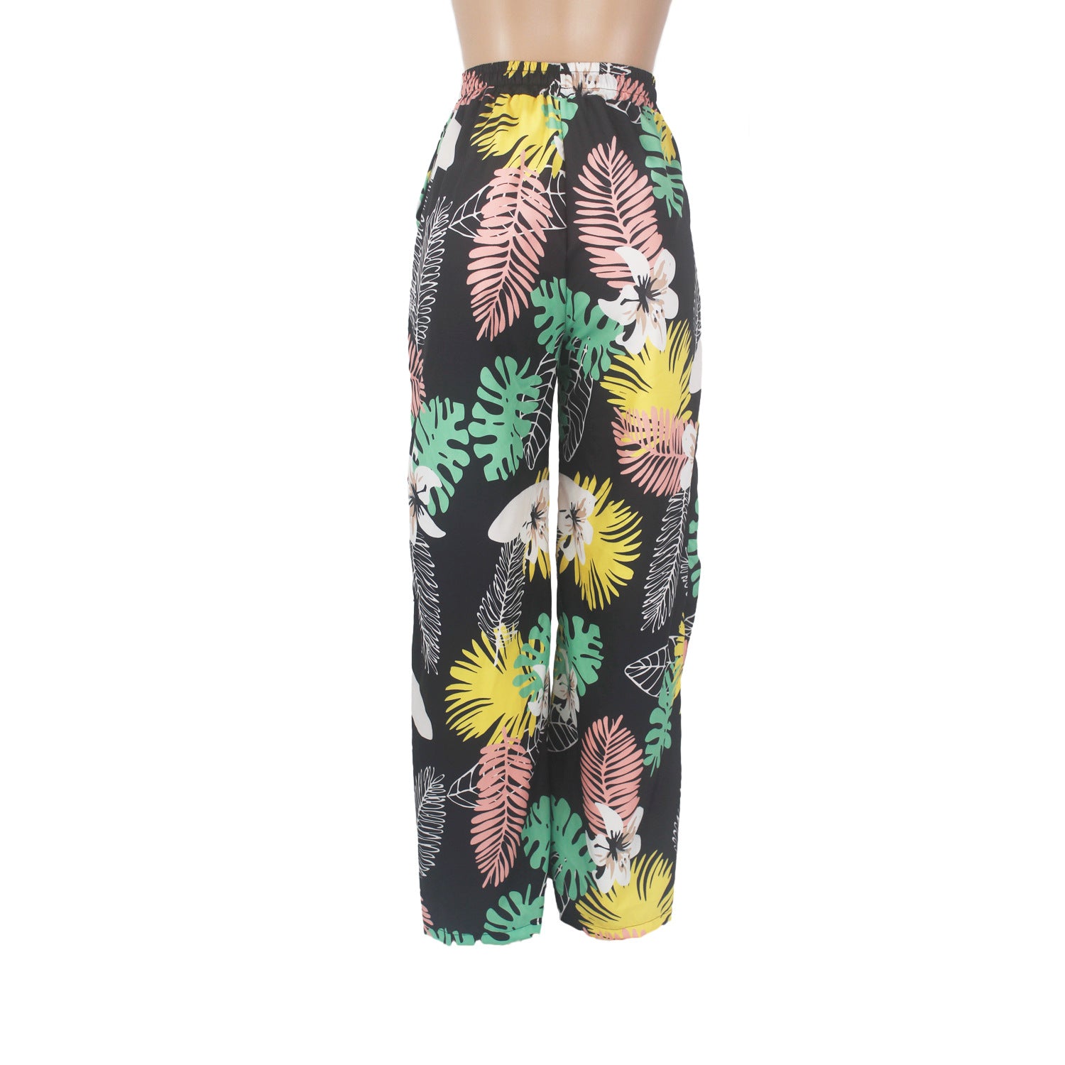Women's Fashion Casual Graphic Print Wide Leg Pants With Pockets 21