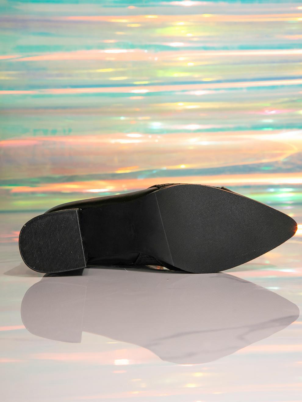 Plus-Size Women Rhinestone Pointed-Toe High-Heeled Knee-High Boots 7