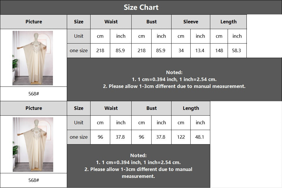 Muslim Robe Plus Size Women's African Two-Piece Dress Set 18