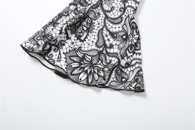 Women Summer Style Printed Sleeveless Backless Jumpsuit 12