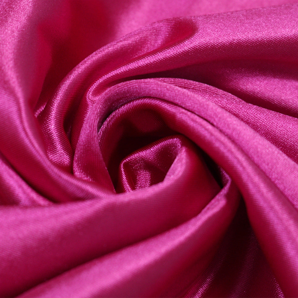 Women's Slim Fit Halter Neck Solid Color Long Dress 20