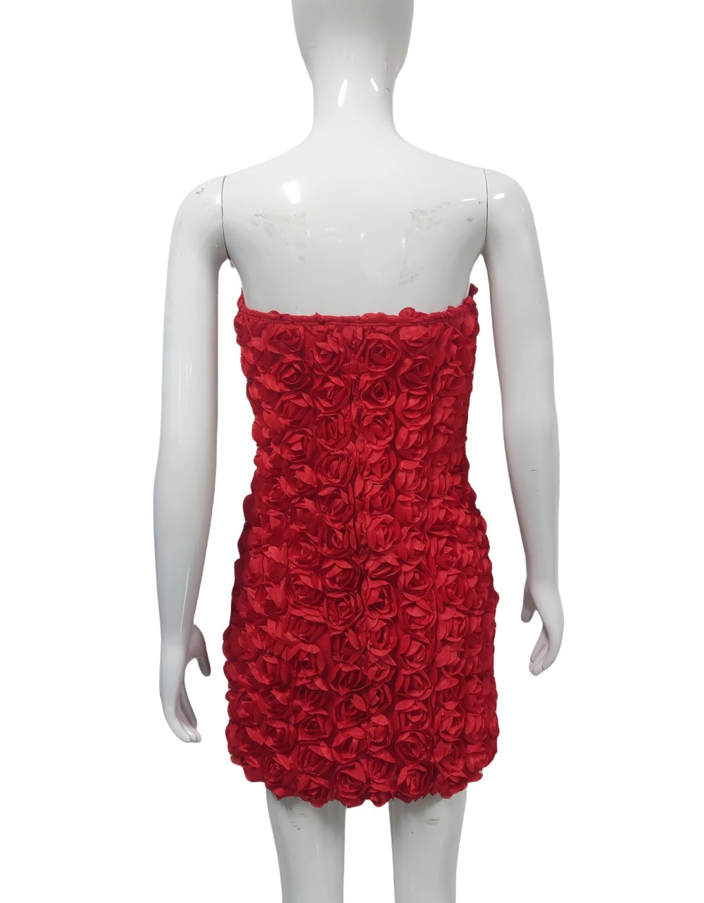 Women Sexy Flower Strapless Bodycon Dress 11