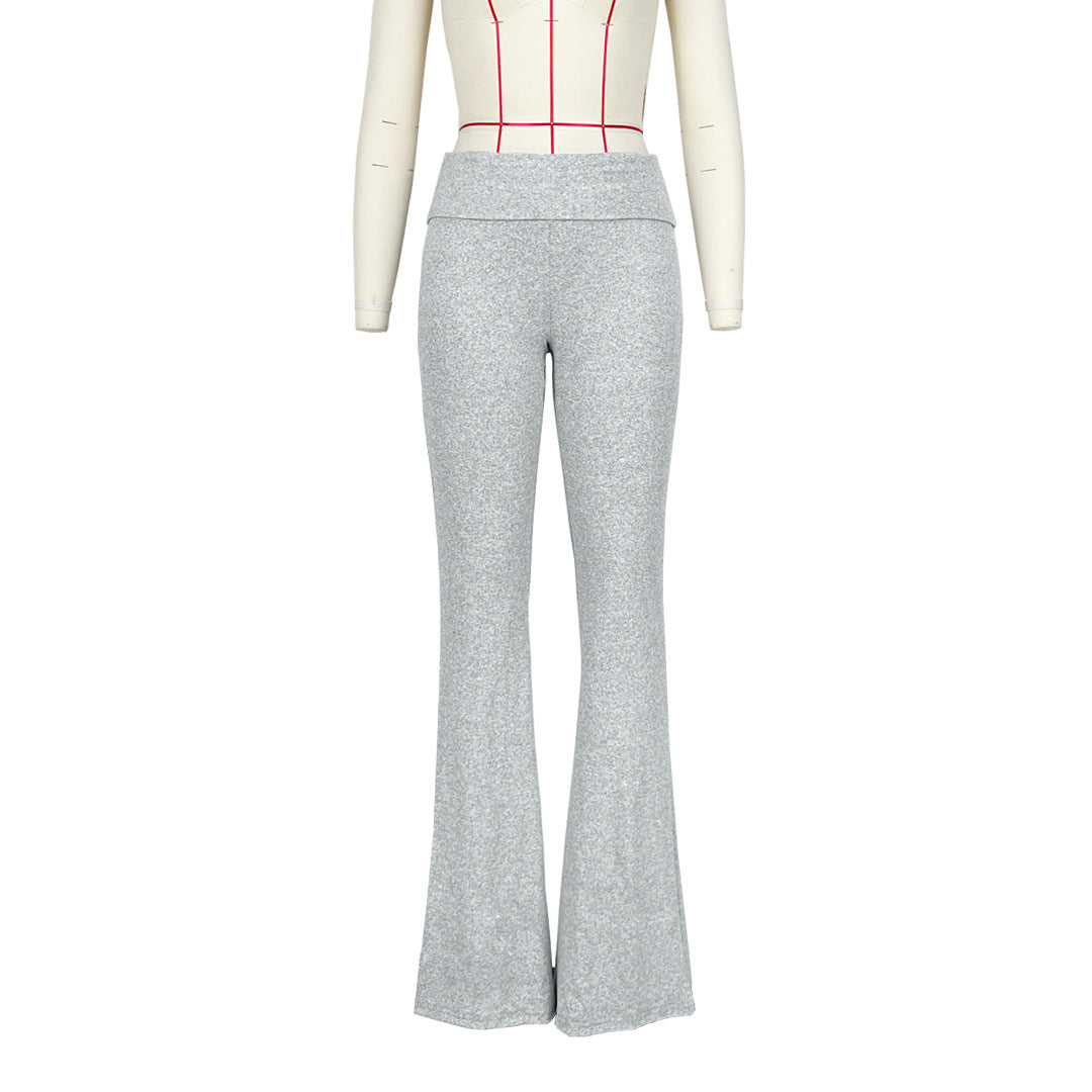 Women's Fashion Comfortable Slim Fit Low Rise Bell Bottom Pants 15