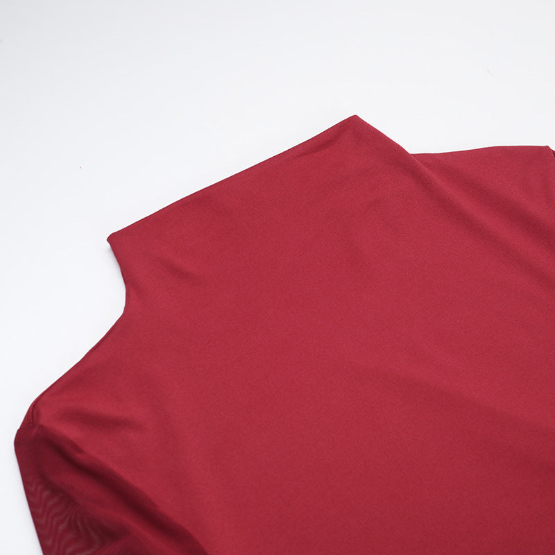 Women sexy mesh patchwork bodycon dress 11