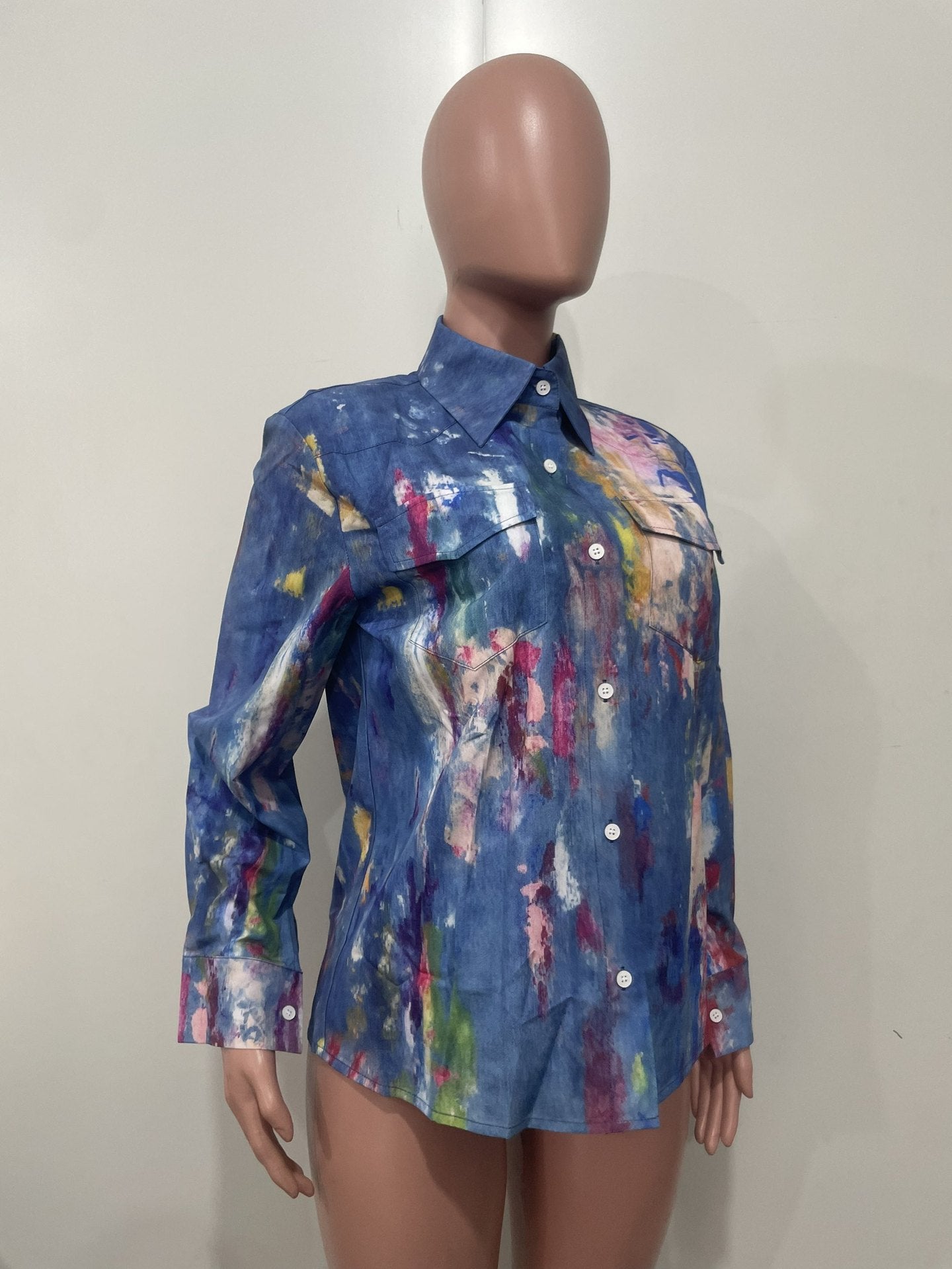 Women's Fashion Casual Printed Long Sleeve Shirt 6