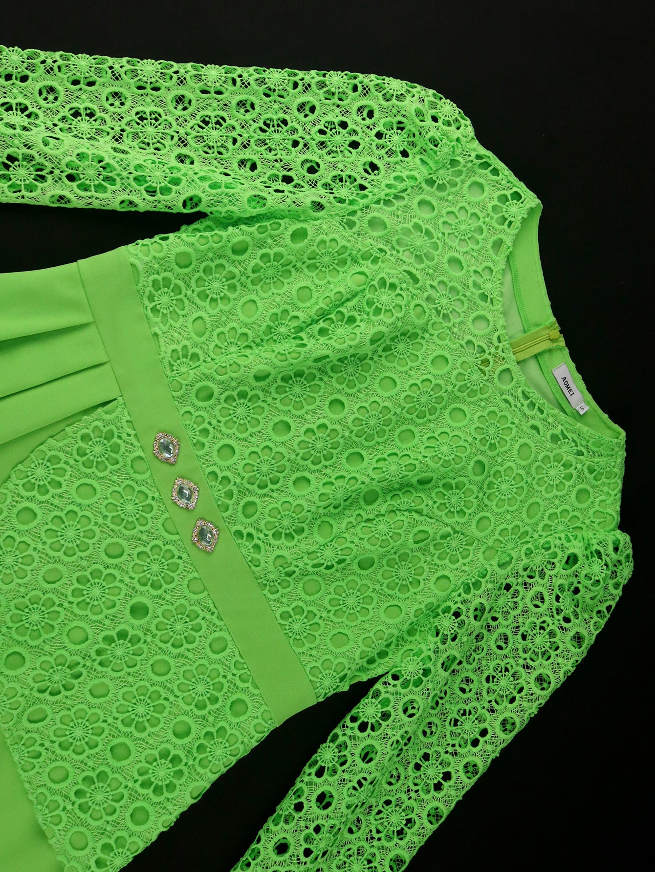 Women lace sleeve ruffle party Bodycon Dresses 8