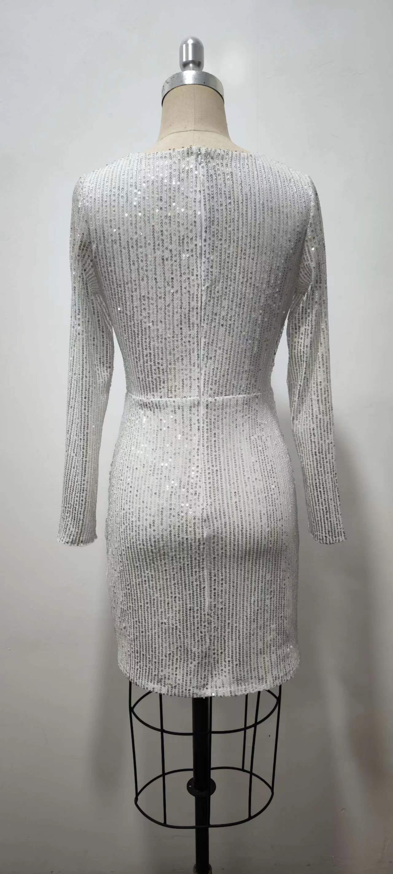 Autumn Sexy Long Sleeve Sequined Dress 10