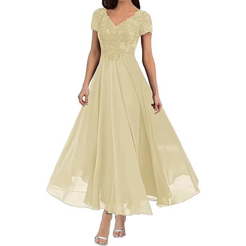 Plus Size Women V-neck Chiffon Formal Party evening dress（Processing time need 3-6 days） 9