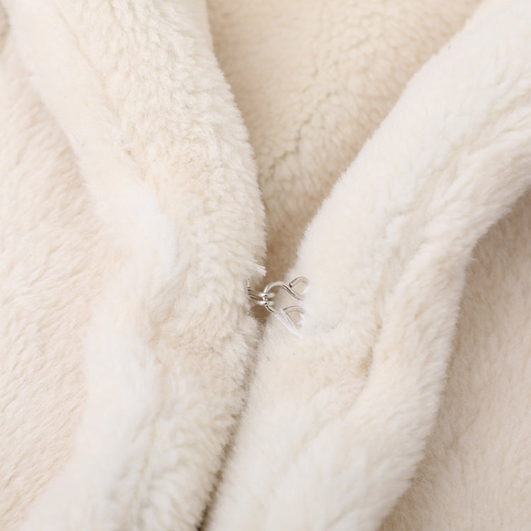 Winter Casual Blue Turndown Collar Fleece Patch Denim Jacket 7