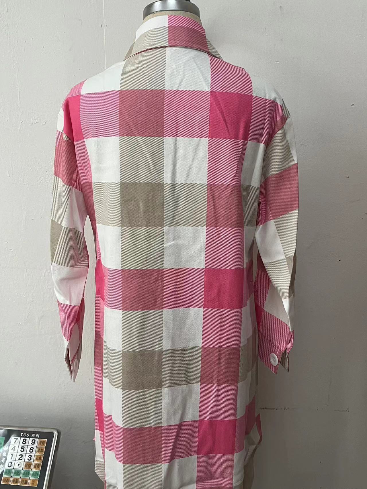 Autumn And Winter Multi-Color Plaid Long Fashionable Shirt Woolen Jacket 23