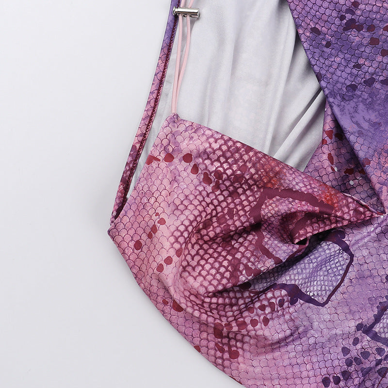 Women's Sexy One Shoulder Crop Two Piece Skirt Set 12